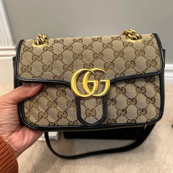 -SOLD- GG marmont mini canvas + leather - Picture 4 of 11